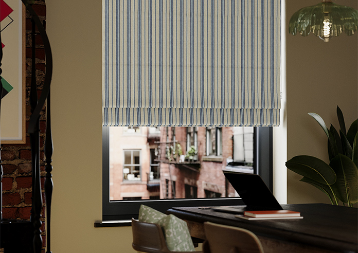 Santorini Stripe, Ocean - Roman Blind - Image 5